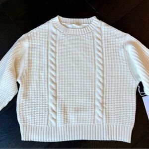 Tavi Cozy Cable Knit Sweater in Winter White